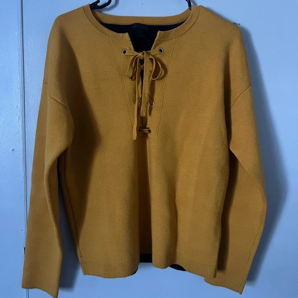 J. Crew Yellow Off-the-Shoulder Sweater